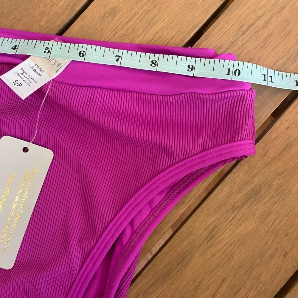 L*SPACE Bikini Bottom (pitaya purple) high waisted‎ Frenchi ribbed